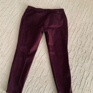 EILEEN FISHER SUEDED COTTON STRETCH STRAIGHT EGGPLANT COLORED JEANS SZ 16